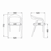 Стул БИО, дуб натуральный/покрытие коньяк купить в Минске